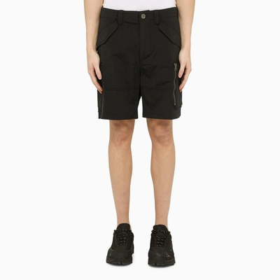 Shop Parajumpers | Black Multi-pocket Bermuda Shorts