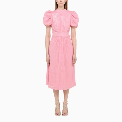 Shop Rotate Birger Christensen | Pink Midi Dress With Sequins