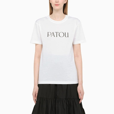 Shop Patou White Crew-neck T-shirt With Logo