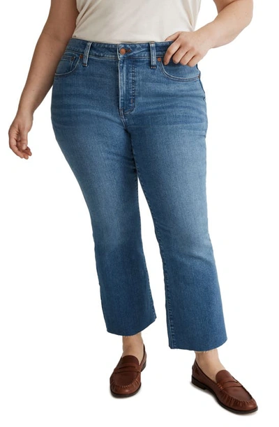 Madewell Raw Hem Kick Out Crop Jeans In Cherryville Wash
