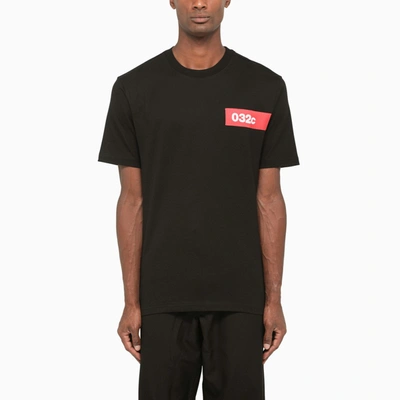 Shop 032c Black Cotton Crew Neck T-shirt