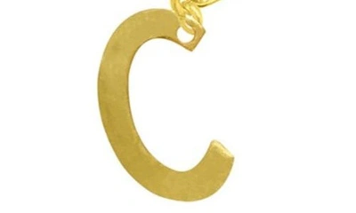 Shop Adornia 14k Yellow Gold Plated Sterling Silver Initial Necklace In Gold - C