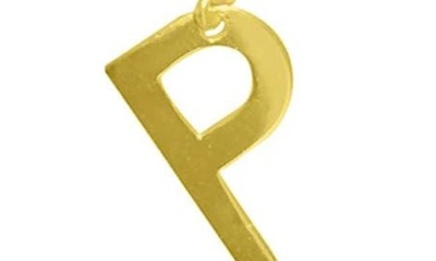 Shop Adornia 14k Yellow Gold Plated Sterling Silver Initial Necklace In Gold - P