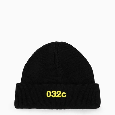 Shop 032c | Black Wool Cap With Logo