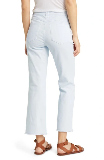 Wit & Wisdom Tatum 'ab'solution Frayed High Waist Ankle Flare Jeans In Icy Blue