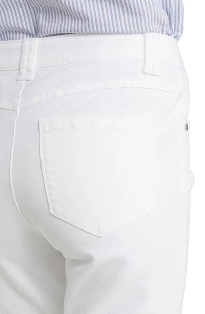 Shop Wit & Wisdom 'ab'solution Frayed High Waist Ankle Flare Jeans In Optic White