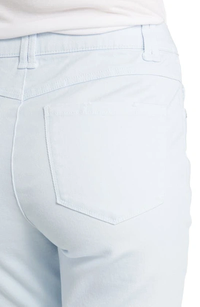Wit & Wisdom Tatum 'ab'solution Frayed High Waist Ankle Flare Jeans In Icy Blue