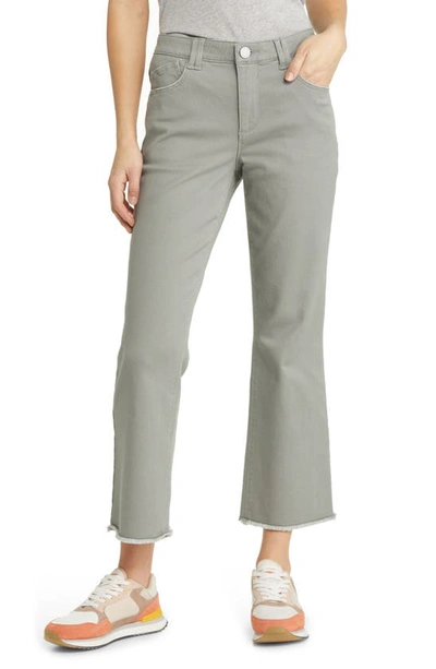 Shop Wit & Wisdom 'ab'solution Frayed High Waist Ankle Flare Jeans In Deep Seagrass
