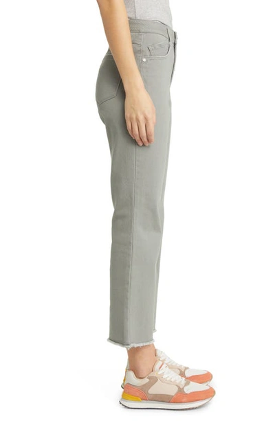 Shop Wit & Wisdom 'ab'solution Frayed High Waist Ankle Flare Jeans In Deep Seagrass