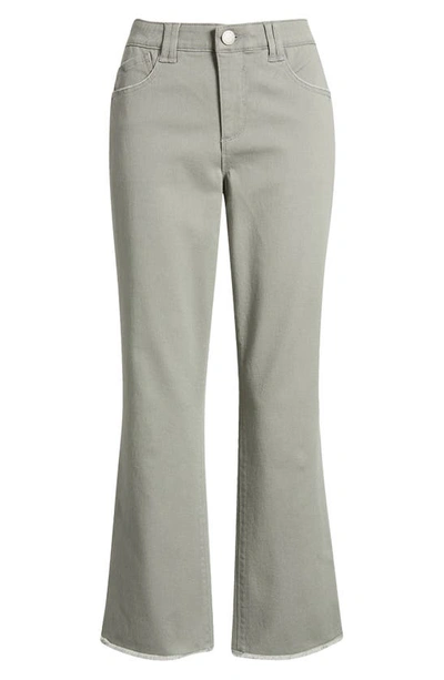 Wit & Wisdom Tatum 'ab'solution Frayed High Waist Ankle Flare Jeans In Deep Seagrass