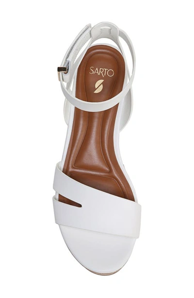 Sarto By Franco Sarto Primrose Platform Wedge Sandal In White