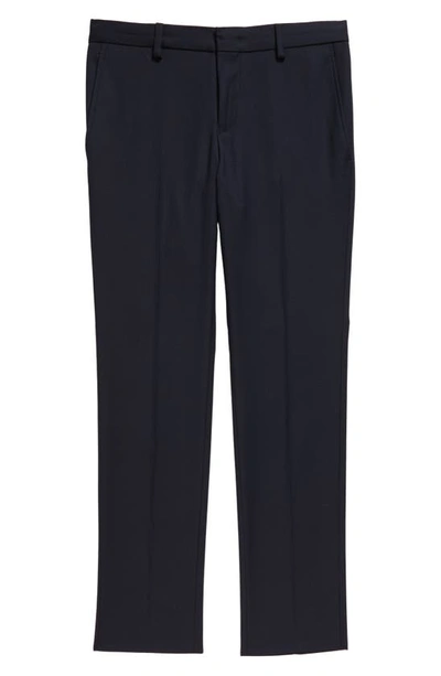 Shop Tallia Kids' Solid Stretch Pants In Navy