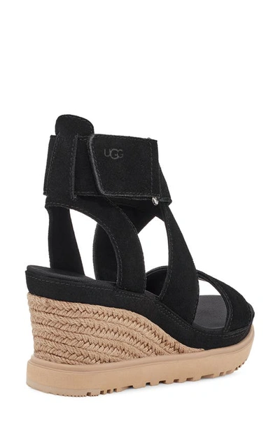 Shop Ugg Ileana Espadrille Wedge Sandal In Black
