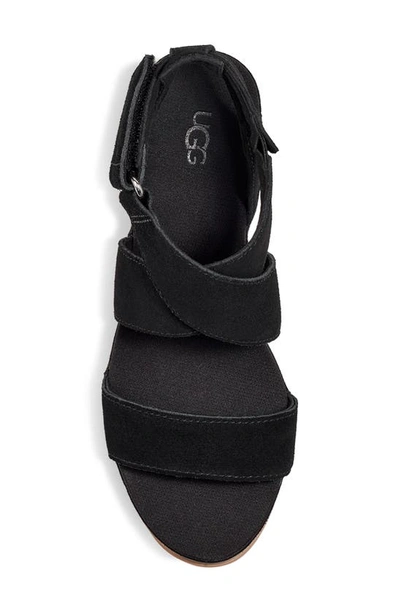 Shop Ugg Ileana Espadrille Wedge Sandal In Black