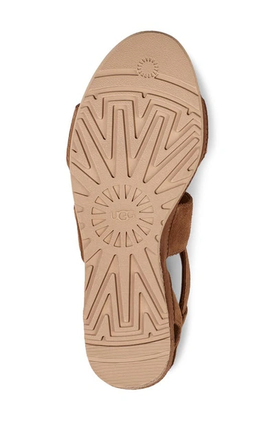 Shop Ugg Ileana Espadrille Wedge Sandal In Chestnut