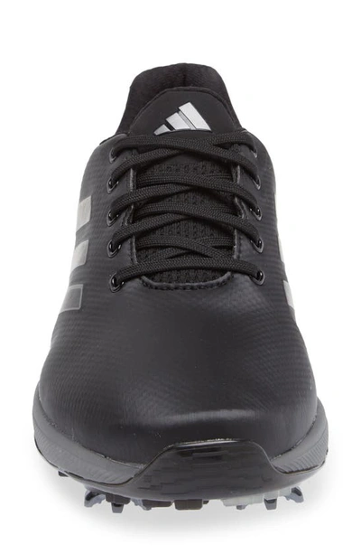 Shop Adidas Golf Zg23 Golf Shoe In Black/ Dark Silver Metallic