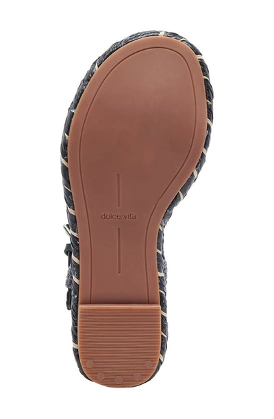 Shop Dolce Vita Tiago Raffia Platform Sandal In Black Raffia