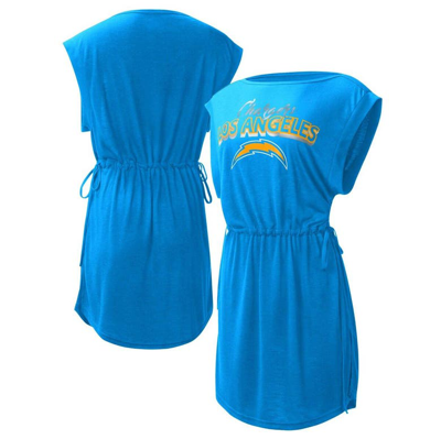 Los Angeles Chargers G-III 4Her by Carl Banks Women's G.O.A.T. Swimsuit  Cover-Up - Powder Blue