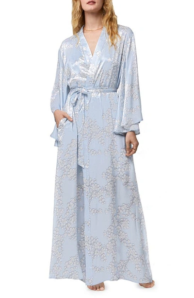 Shop Bedhead Pajamas Floral Print Silk Robe In Renee Blossom