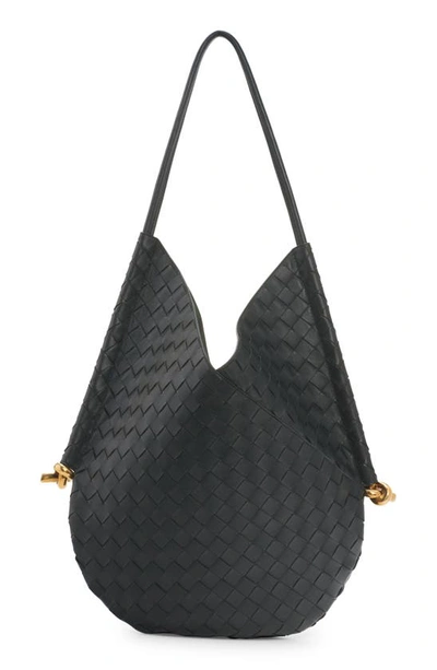 Bottega Veneta Ellipse Small Intrecciato Lambskin Shoulder Bag