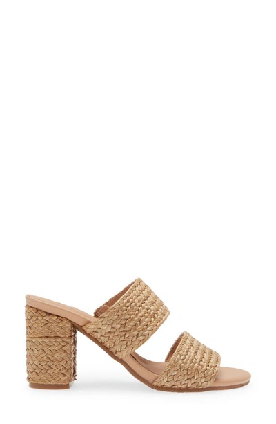 Chocolat Blu Calissa Raffia Slide Sandal In Natural Raffia
