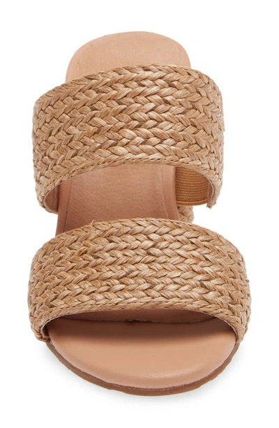 Chocolat Blu Calissa Raffia Slide Sandal In Natural Raffia