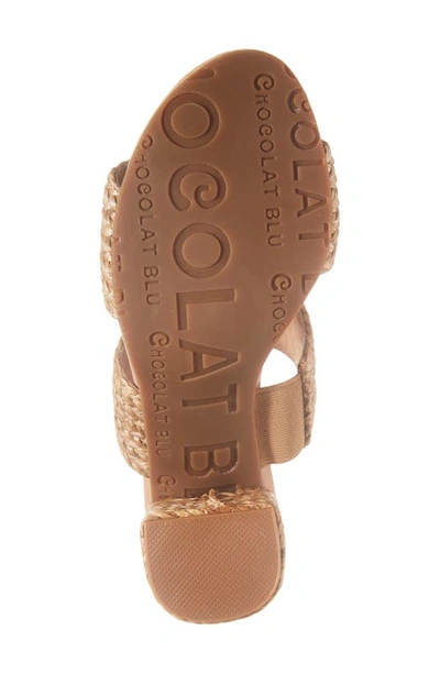 Chocolat Blu Calissa Raffia Slide Sandal In Natural Raffia