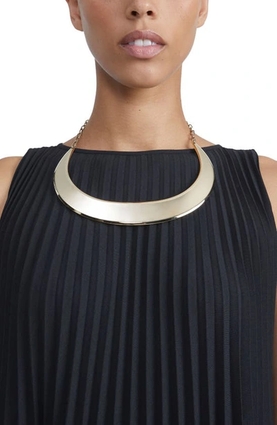 Shop Lafayette 148 Lune Brass Collar Necklace In Pale Gold