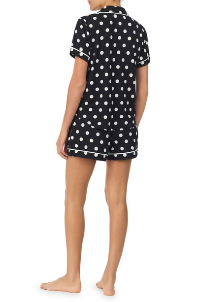 Shop Kate Spade Print Short Pajamas In Black/ Dot