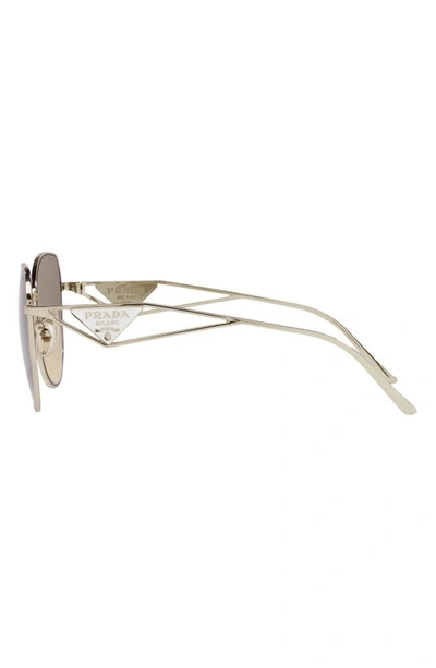 Shop Prada 57mm Gradient Round Sunglasses In Pale Gold