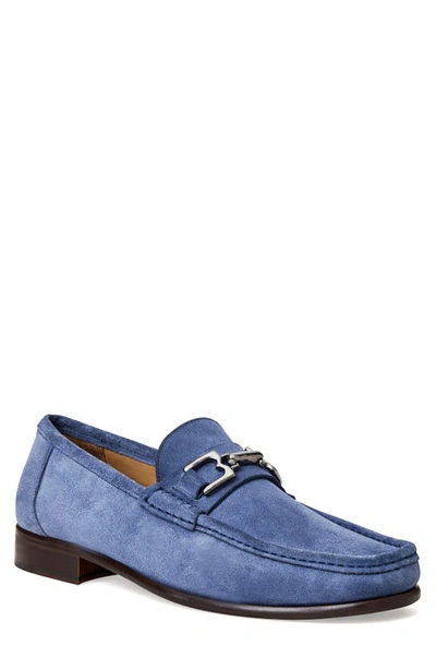 Shop Bruno Magli Trieste Bit Loafer In Light Blue Suede