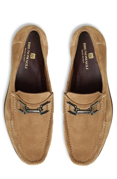 Bruno Magli Trieste Bit Loafer In Taupe Suede