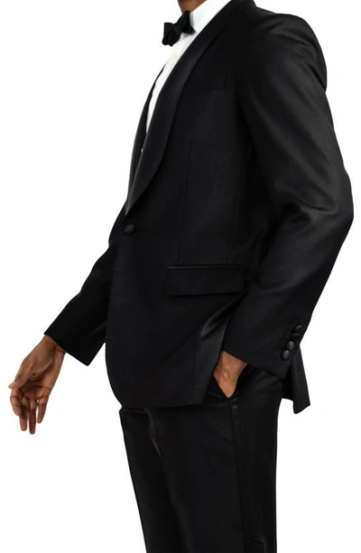 9tofive Solid Wool Blend Dinner Jacket In Black