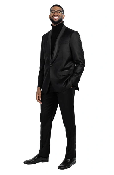 9tofive Solid Wool Blend Dinner Jacket In Black