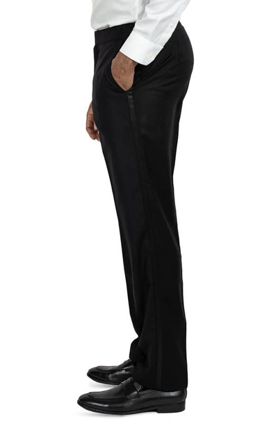 9tofive Wool Blend Tuxedo Pants In Black