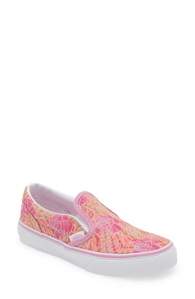 Vans Kids' Classic Slip-on Sneaker In Rose Camo Pink Floral | ModeSens