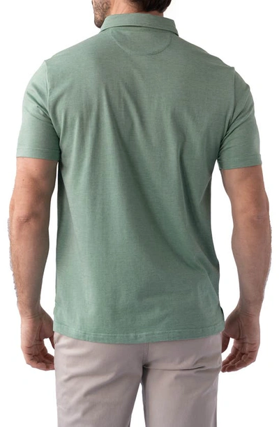 Devil-dog Dungarees Jersey Polo In Melange Farmer Sage