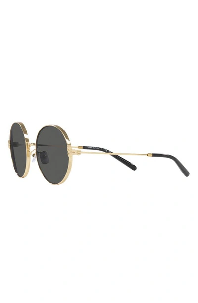 Shop Tory Burch 54mm Round Sunglasses In Gold