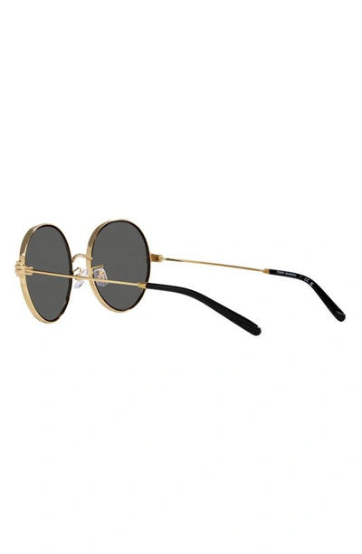 Shop Tory Burch 54mm Round Sunglasses In Gold