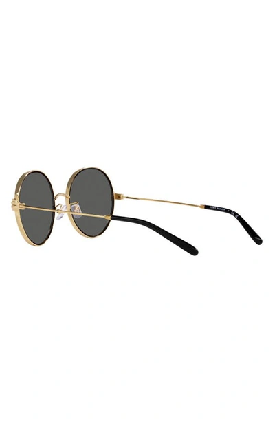 Tory Burch 54mm Round Sunglasses In Gold