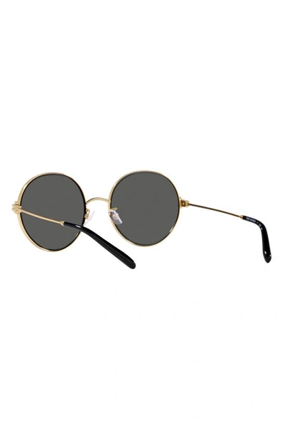 Shop Tory Burch 54mm Round Sunglasses In Gold