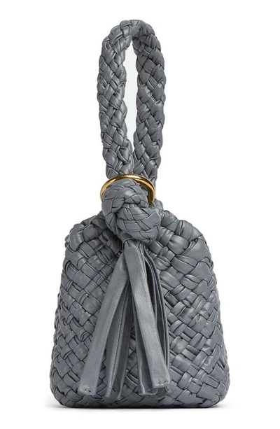 Bottega Veneta Mini Piero Intrecciato Leather Bucket Bag In Thunder