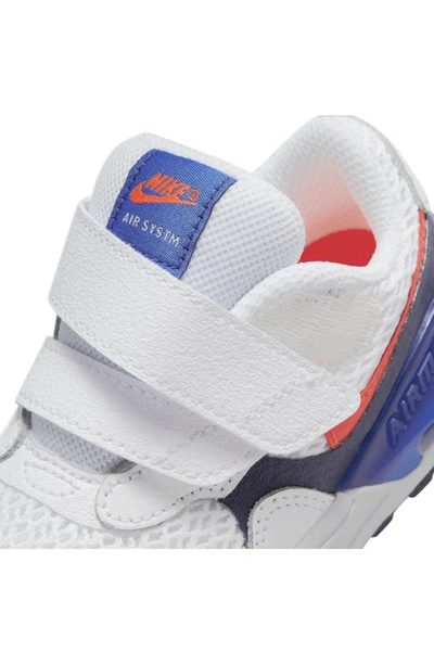 Shop Nike Kids' Air Max Systm Sneaker In White/ Bright Crimson