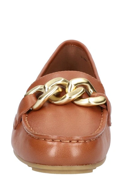 Shop Bella Vita Cullen Driving Loafer In Dark Tan Leather