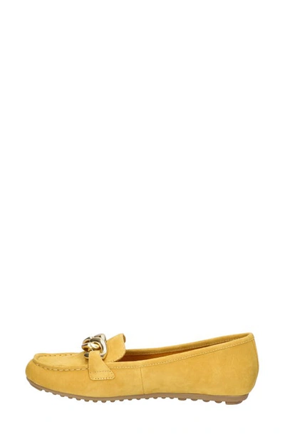 Shop Bella Vita Cullen Driving Loafer In Mustard Suede Leather