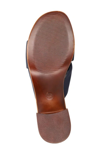 Shop Bella Vita Buckle Slide Sandal In Navy Leather