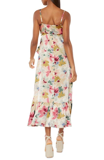 Shop Likely Calista Floral Sweetheart Neck Dress In Ivory Multi