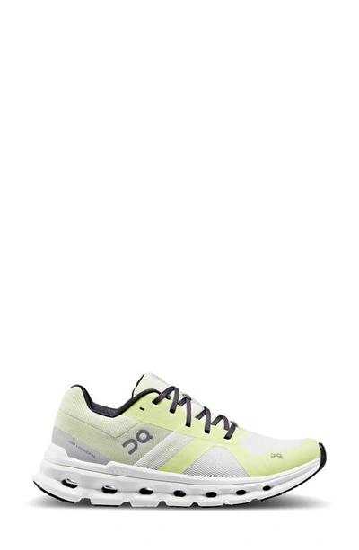 On Cloudrunner Running Shoe In White/ Seedling