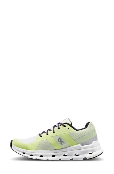 On Cloudrunner Running Shoe In White/ Seedling