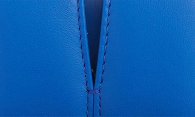 Shop Alexander Mcqueen Slash Cutout Knuckle Leather Clutch In 4333 Galactic Blue